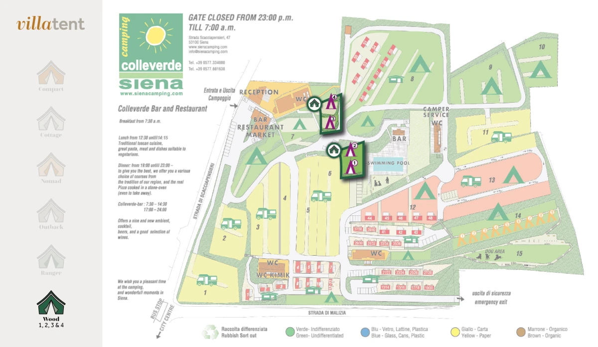 Villatent-Plattegrond- Camping Colleverde-2024