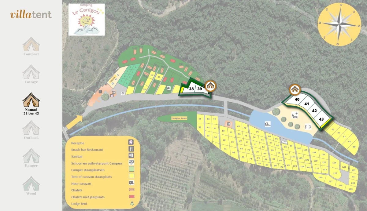 Villatent-Plattegrond-Camping Le Canigou - 2022