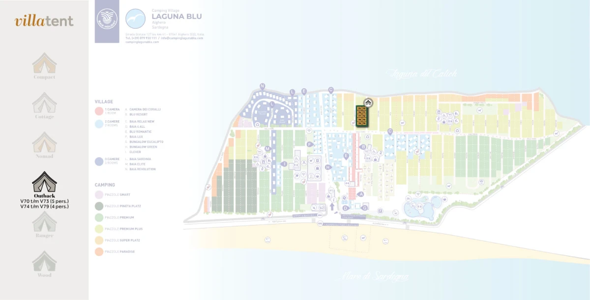 Villatent-Plattegrond-Camping Village Laguna Blu-2024