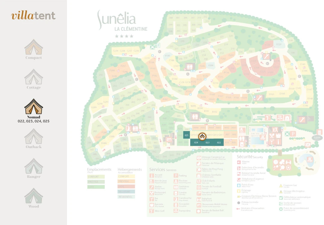 Villatent-Plattegrond-Camping-La-Clémentine-2024