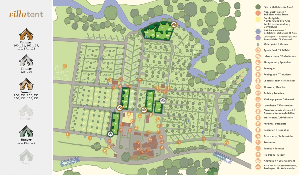 Villatent-Plattegrond- Camping 'T-Geuldal-2022